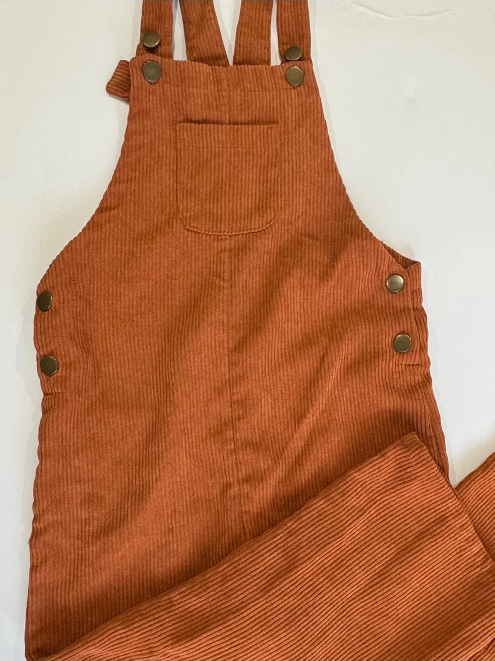 Kids Corduroy Overalls One-Piece in Rust